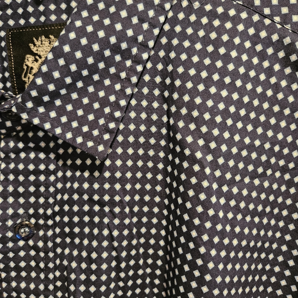 English Laundry Blue With Diamond Print Size XL